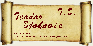 Teodor Đoković vizit kartica